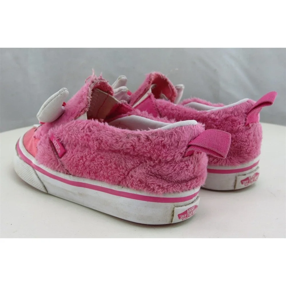 VANS Toddler Girls 5 Medium‎ Pink Loafer Fabric